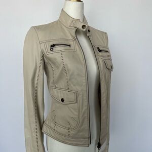 Danier Beige Leather Jacket